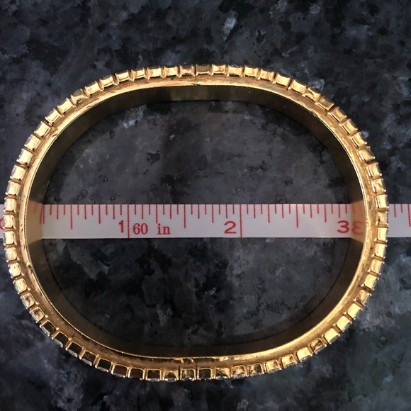 Faux Diamond and Ruby Bangle Bracelet - Picture 7 of 7